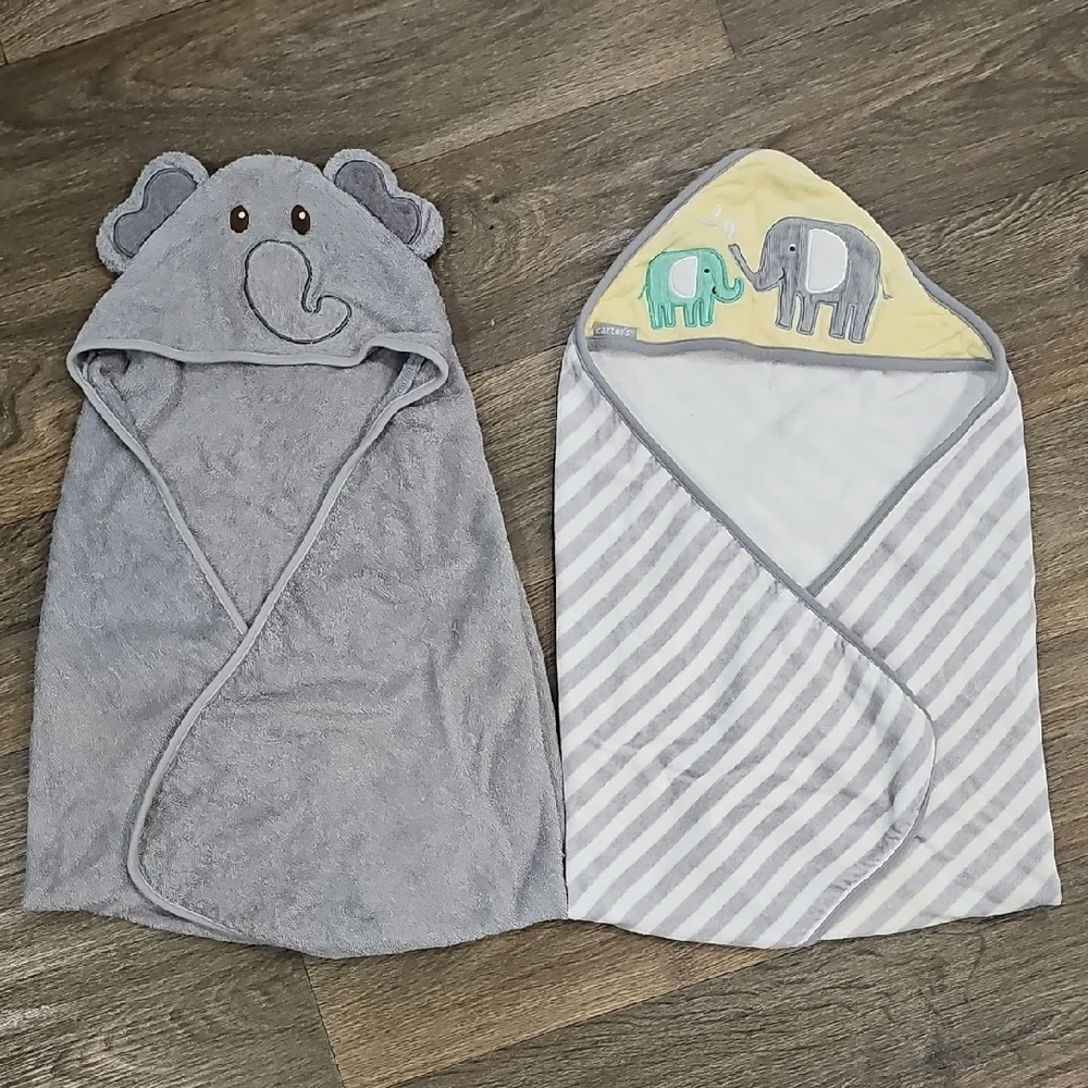 Baby Elephant Hooded Towels Bundle